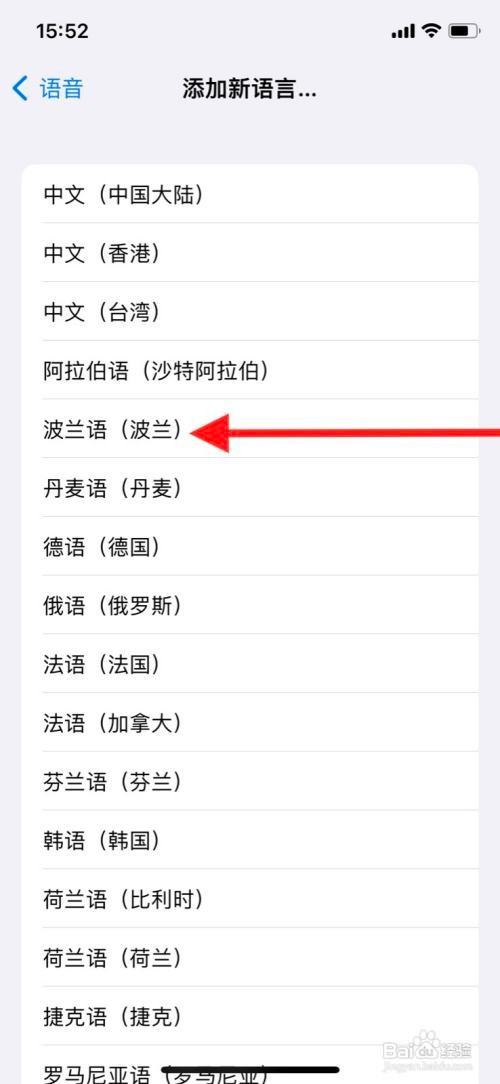 iPhone怎样增加“波兰语（波兰）”转子语言