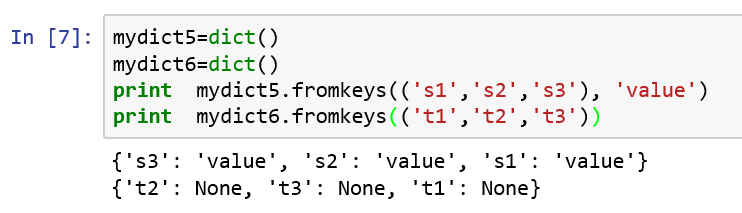 python学习3--字典