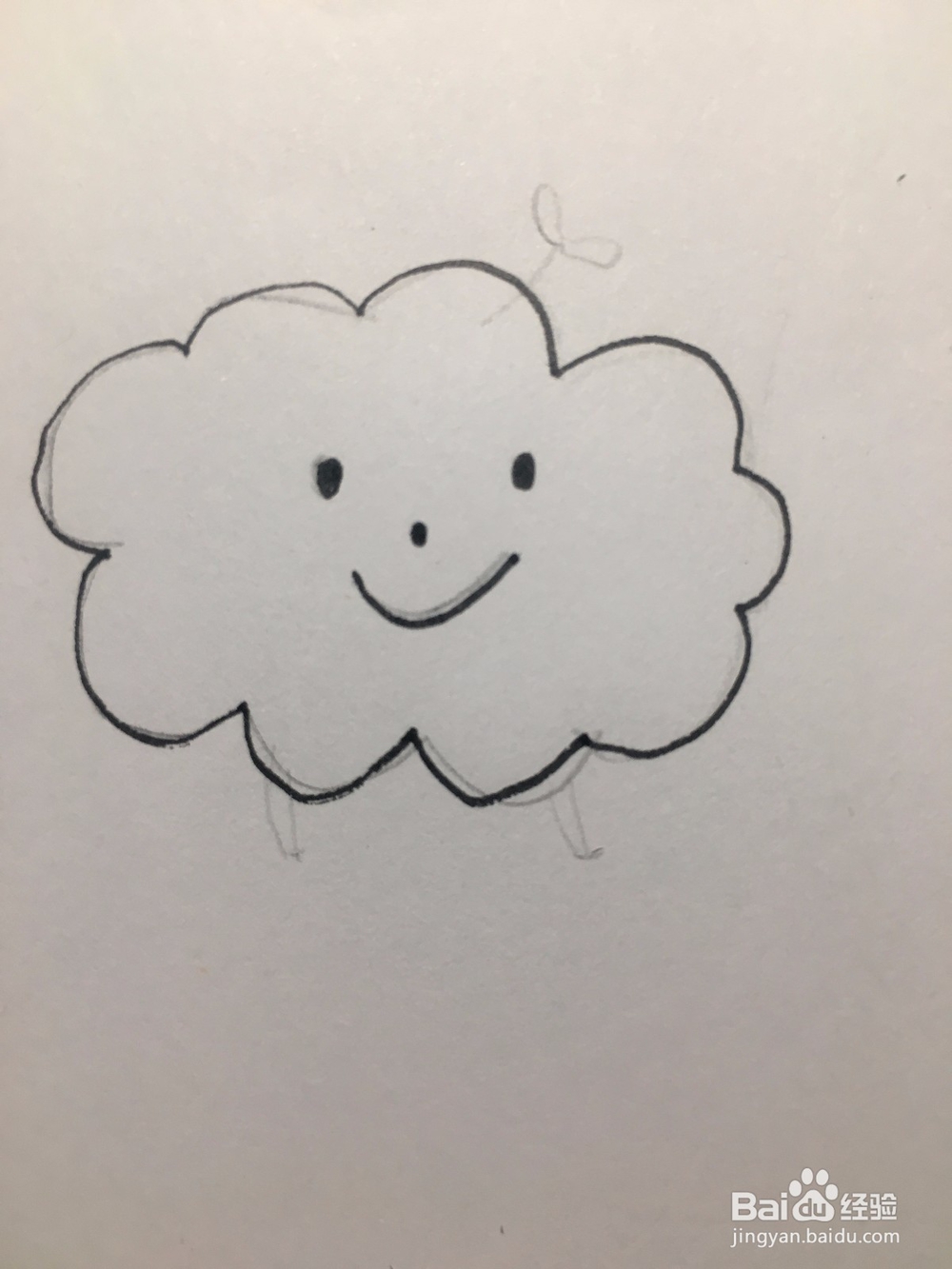 卡爱的卡通云简笔画 卡通云的简单画法 儿童画