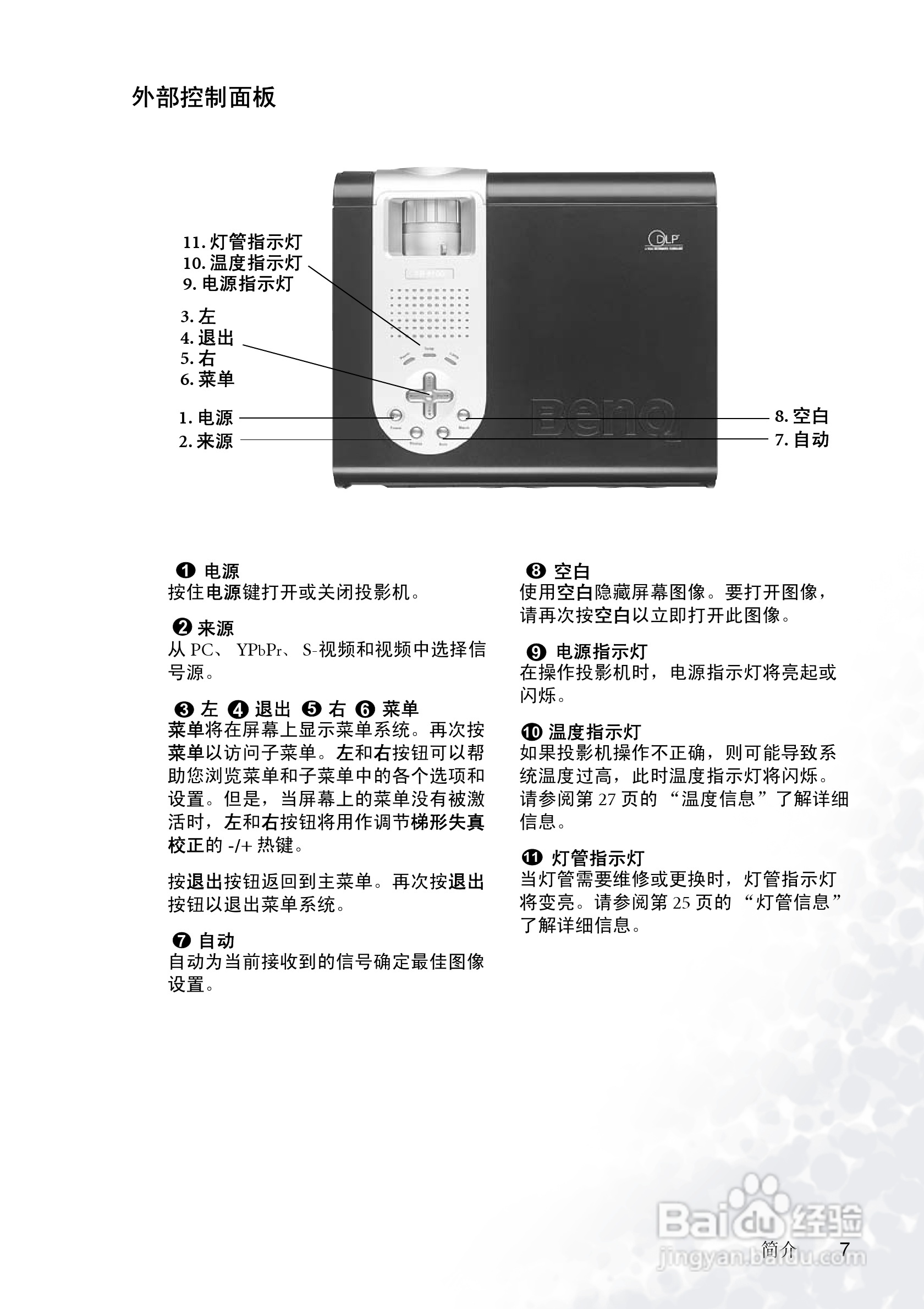 明基PB6205投影机使用说明书:[2]
