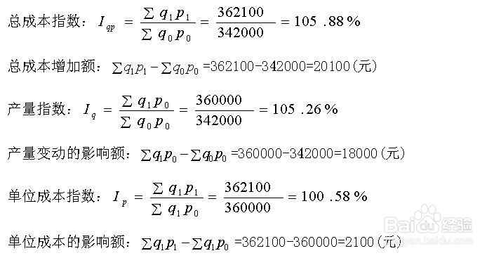 (统计学)指数分析中的总量总额分析详细步骤