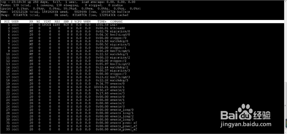 如何使用top命令查看linux系统状态