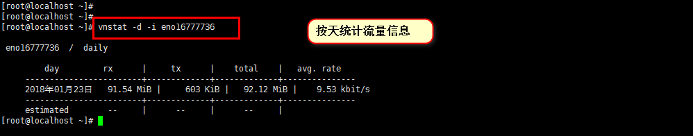linux网络流量使用统计工具vnstat