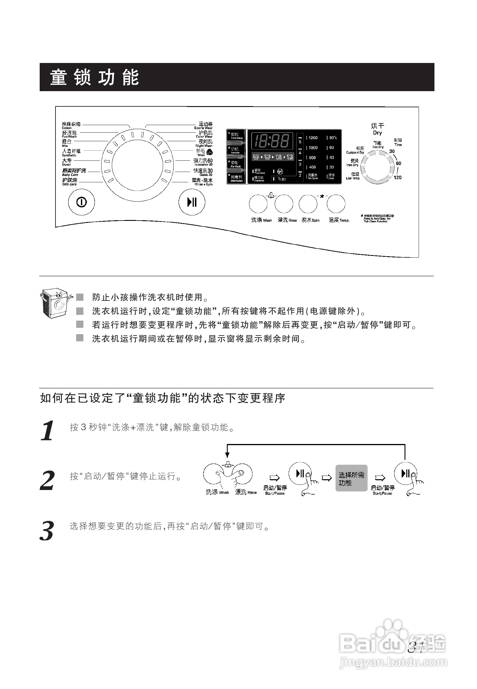 LG WD-C12345D洗衣机使用说明书:[4]