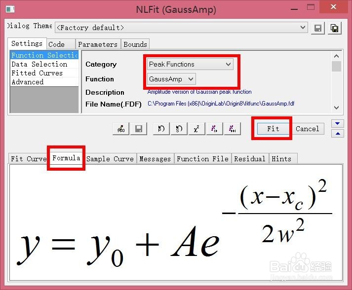 用origin对地表横向沉降槽曲线进行Peck公式拟合