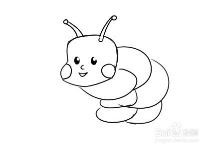 毛毛虫简笔画详细教程
