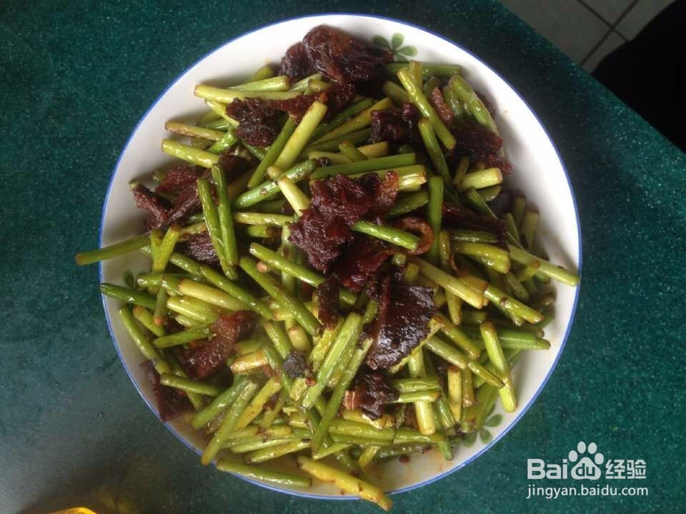 腊肉蒜苔怎么做