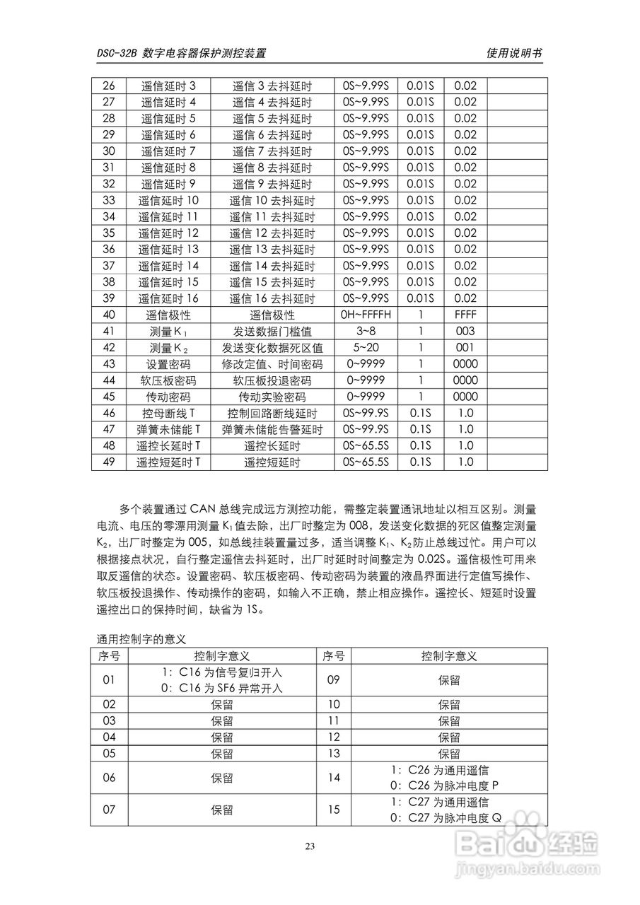 天能DSC-32B数字电容器保护测控装置使用说明书:[3]