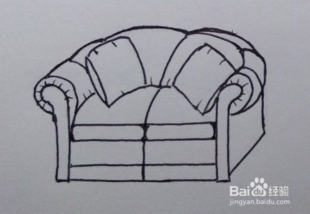 <b>家具画法教程（5）画双人沙发的方法、步骤</b>