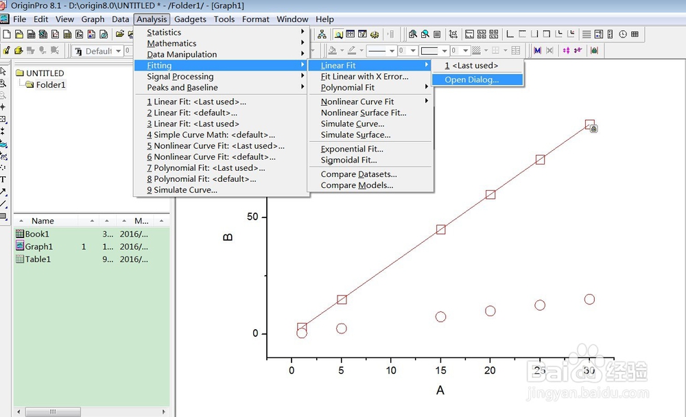 origin如何拟合多组数据