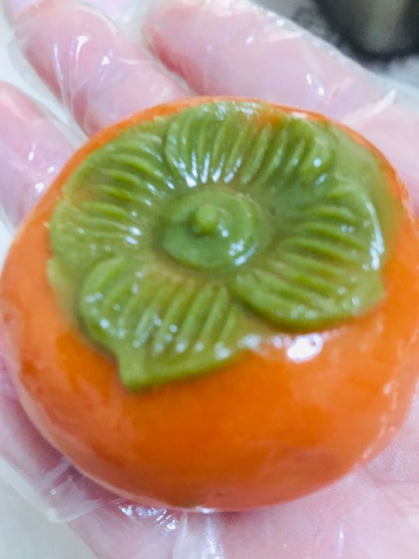 广式金沙奶黄柿子月饼