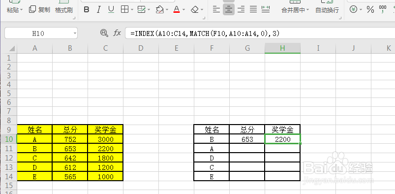 excel表里怎么运用index&match 的组合？