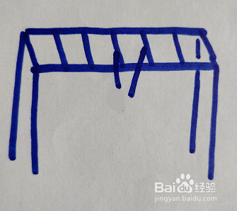 过云梯的孩童用简笔画怎么画