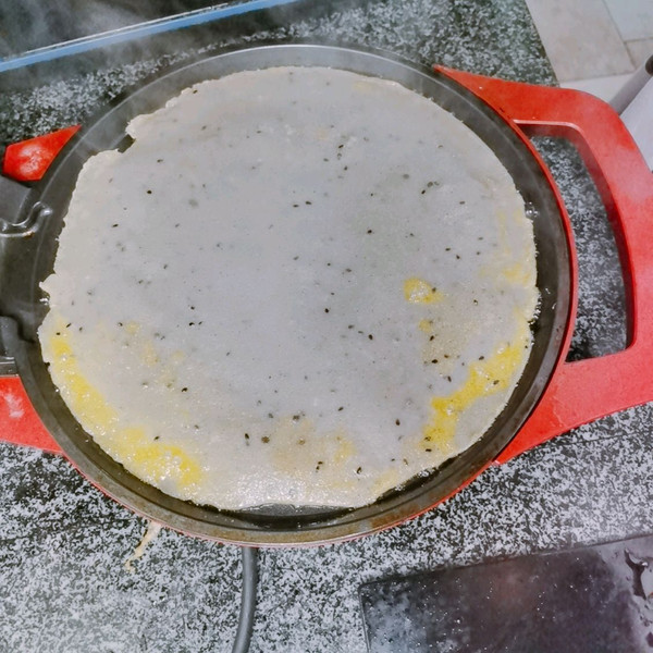 黑芝麻糊鸡蛋饼