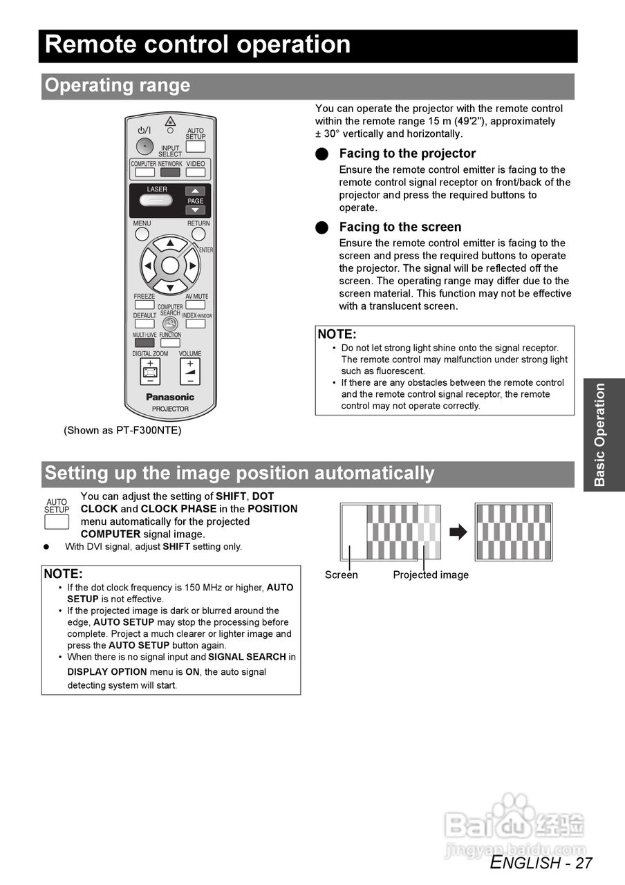 松下PT-F300NTE投影机使用说明书:[3]
