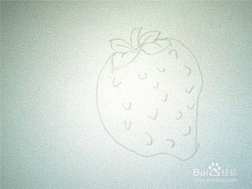 简笔画草莓的画法：