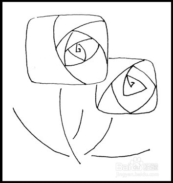怎样画简笔画（花卉）：[4]玫瑰3