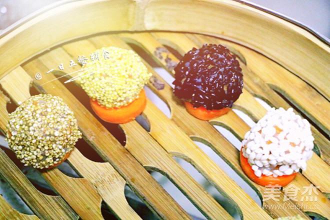 四色珍珠虾丸 宝宝辅食,耐看又好吃