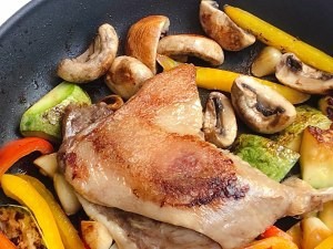 鸭腿煎蔬菜【特别简单好做】