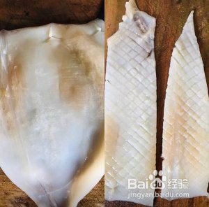 蘭豆桃仁爆花鱿