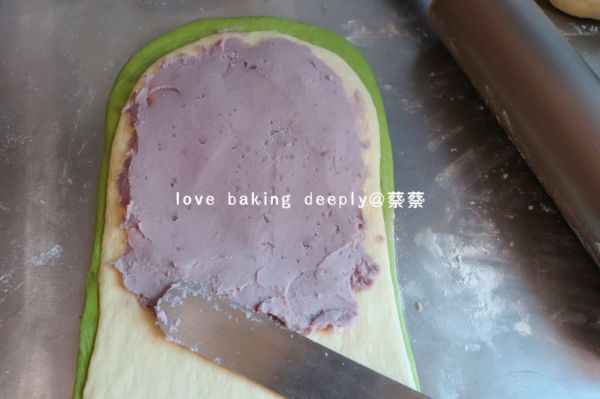 抹茶双色香芋吐司