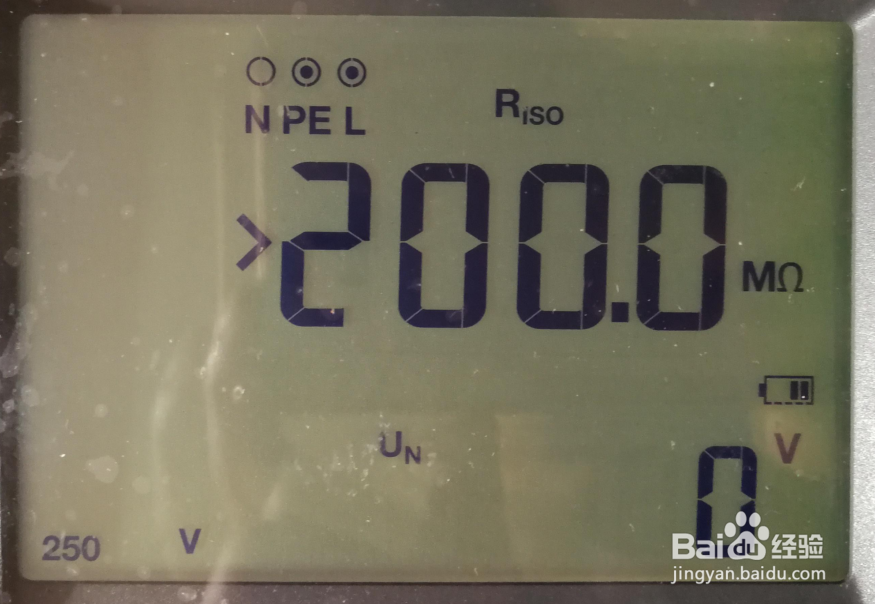 F166X电气安装测试仪的使用 (3、绝缘电阻测试)