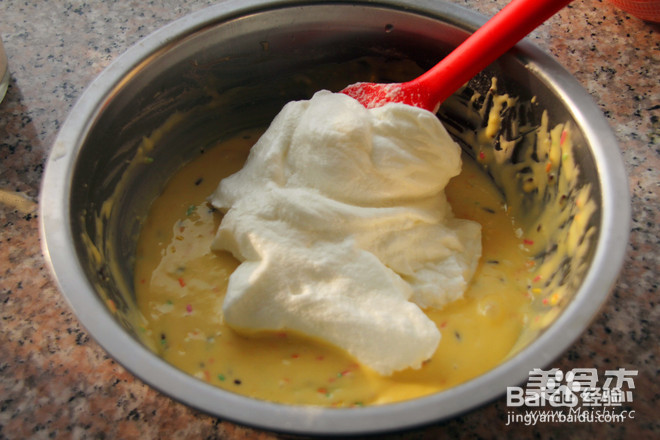 彩糖戚风的做法