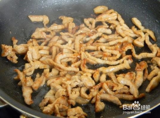 酸甜肉丝油麦菜的做法