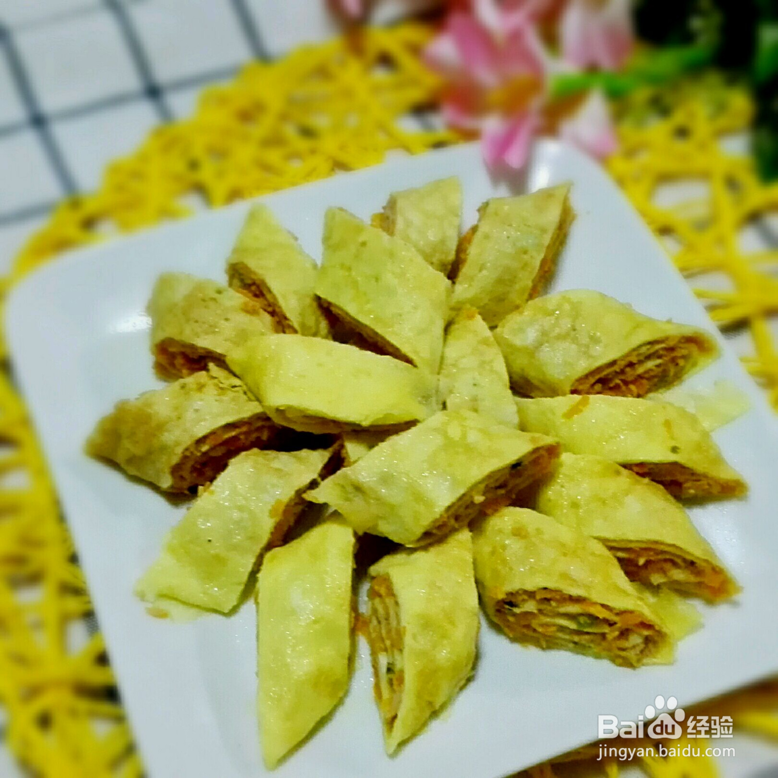胡萝卜肉蛋卷的做法