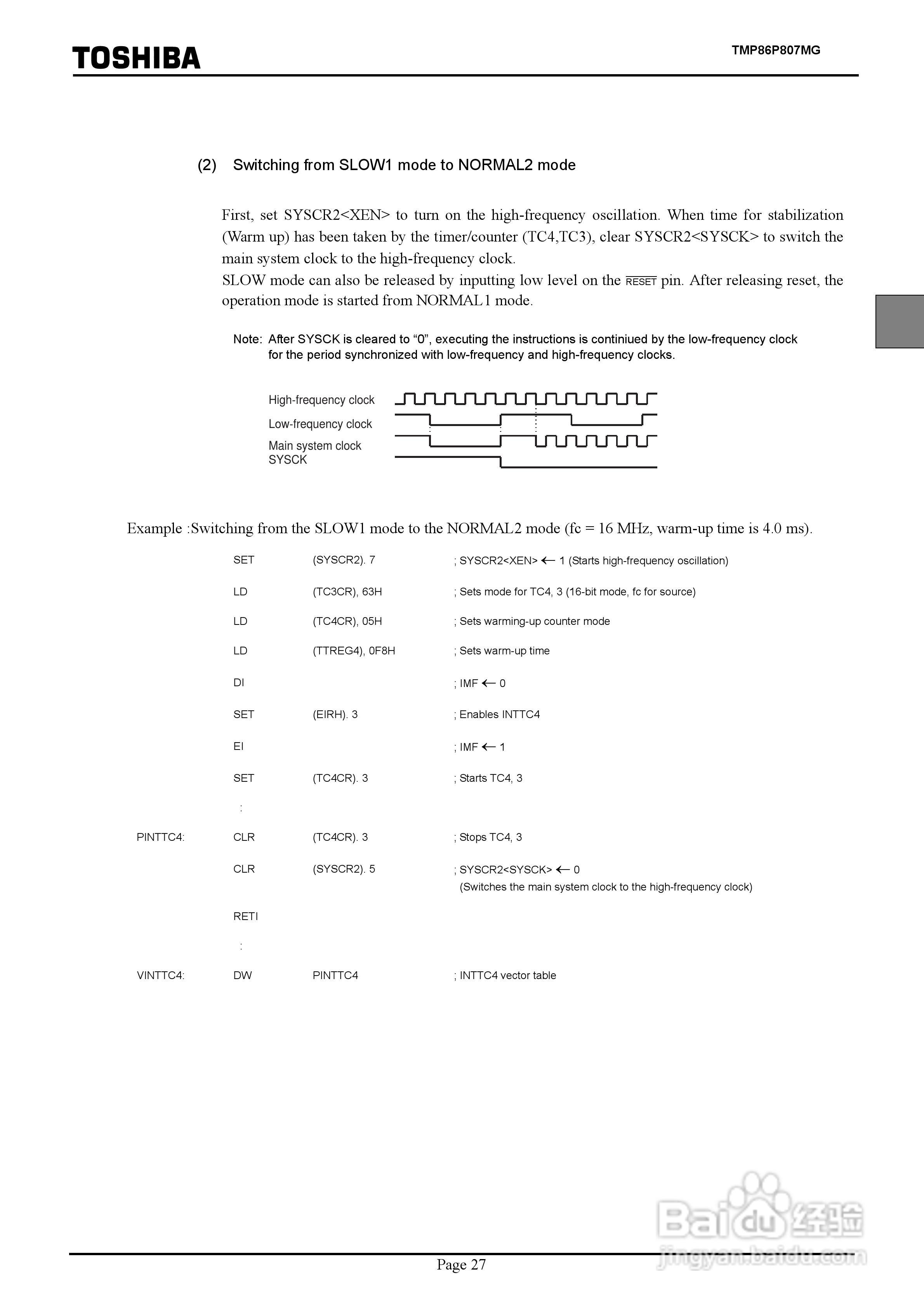 TOSHIBA TMP86P807MG微处理器说明书:[4]