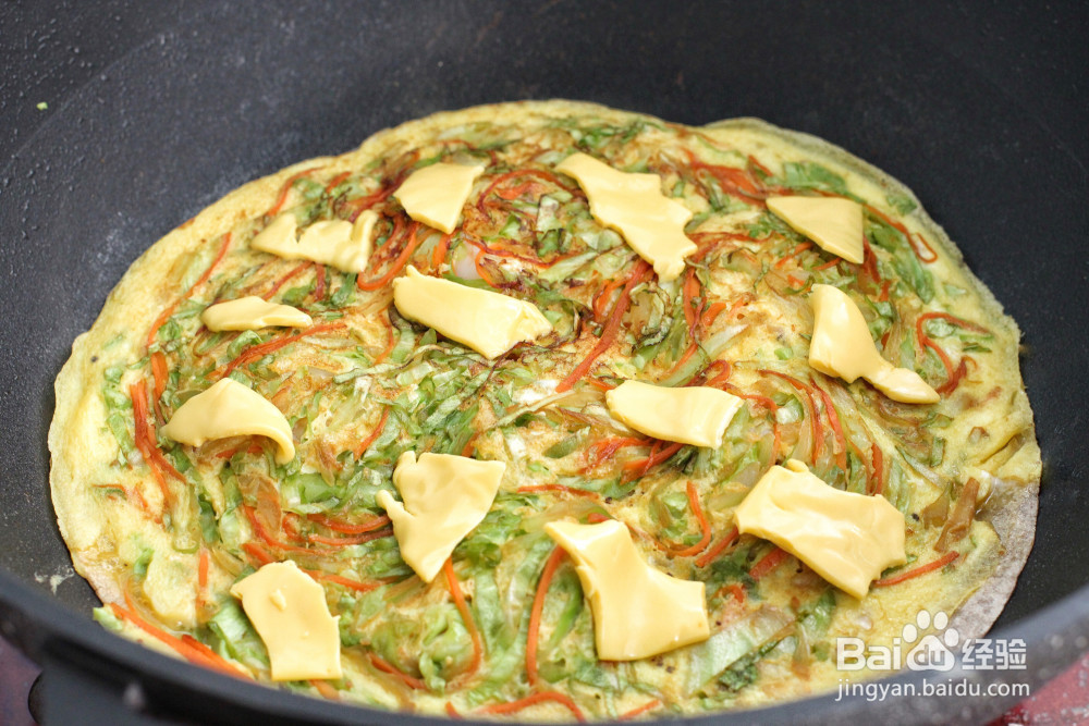 全麦包菜虾仁蛋饼的做法