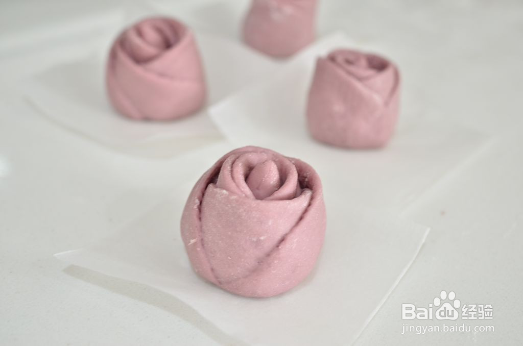 紫薯玫瑰花馒头的做法