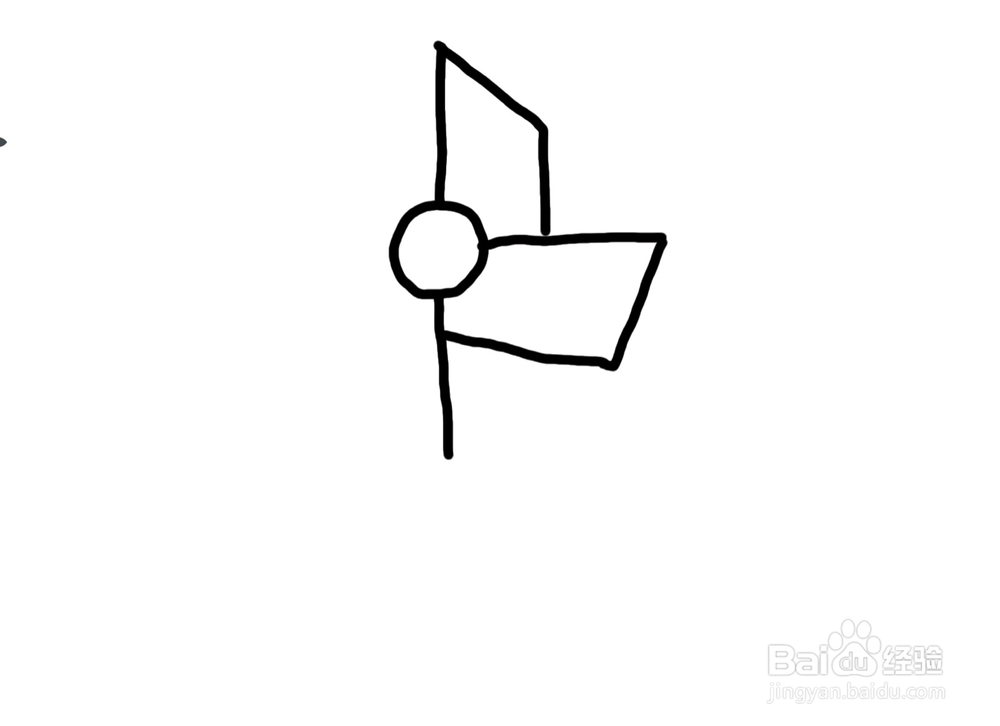 怎么画儿童简笔画大风车