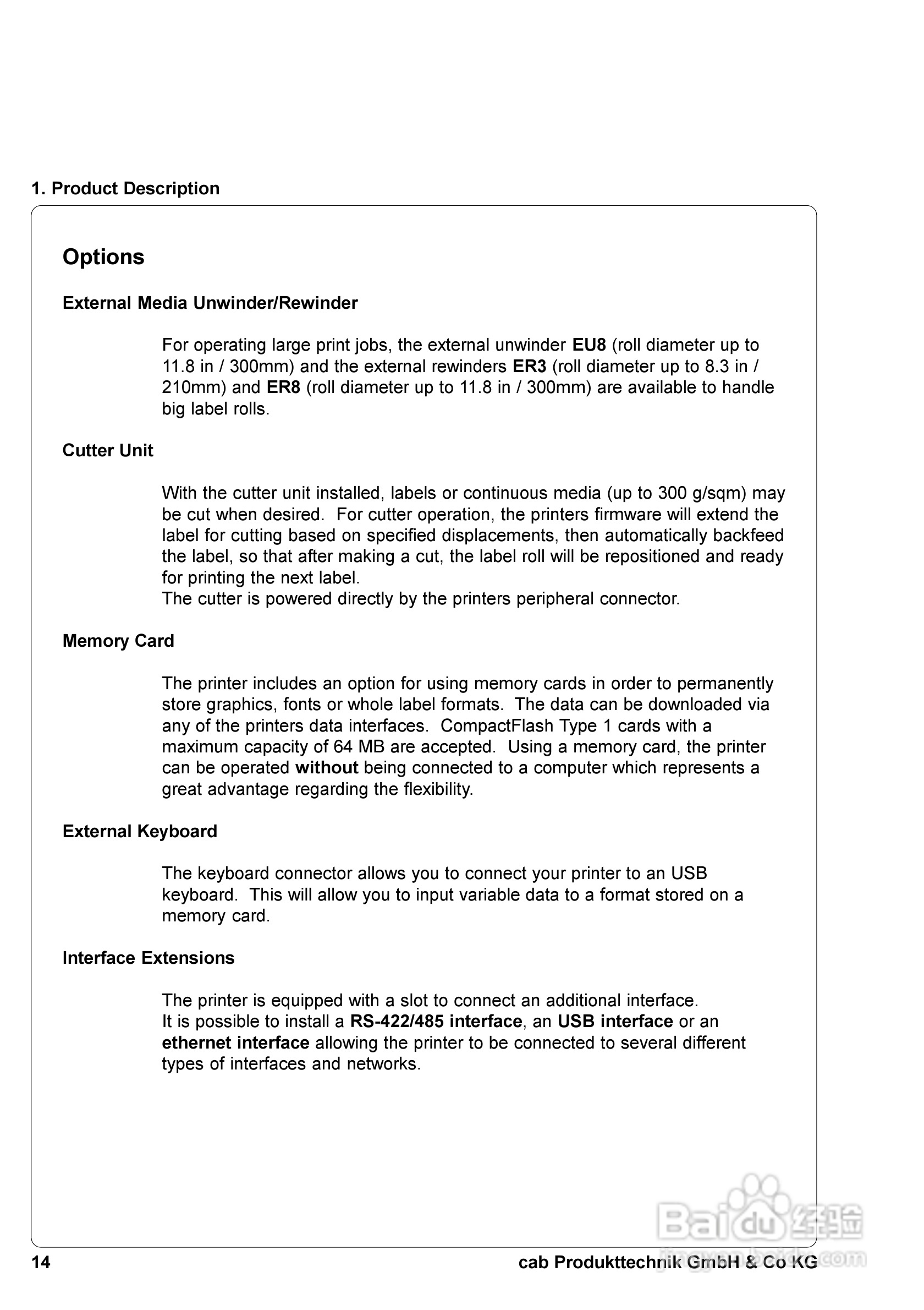cab A8300打印机使用说明书:[2]