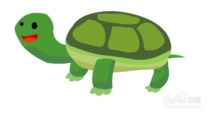 flash如何绘制一只卡通乌龟的教程