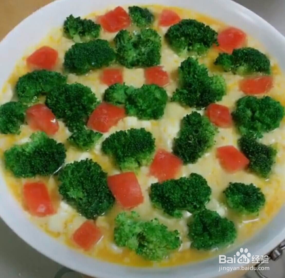 西兰花鸡蛋豆腐羹