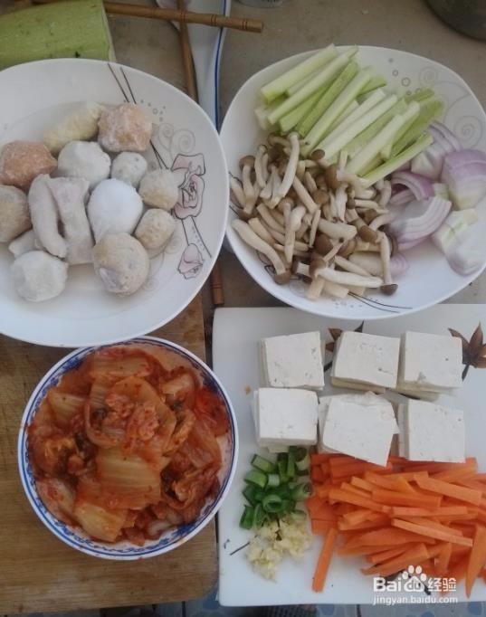 泡菜豆腐鲜蔬锅