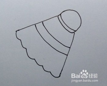 体育用品：羽毛球的简笔画法