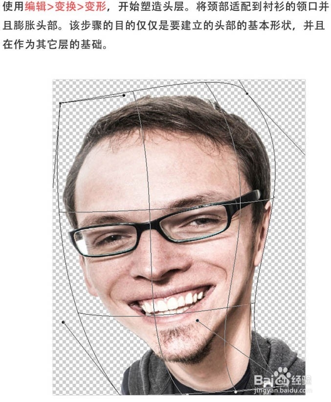 利用变形液化工具把人像转为搞笑漫画