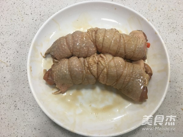 不用油的鸡肉蔬菜卷