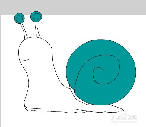 flash如何绘制一只卡通蜗牛的教程