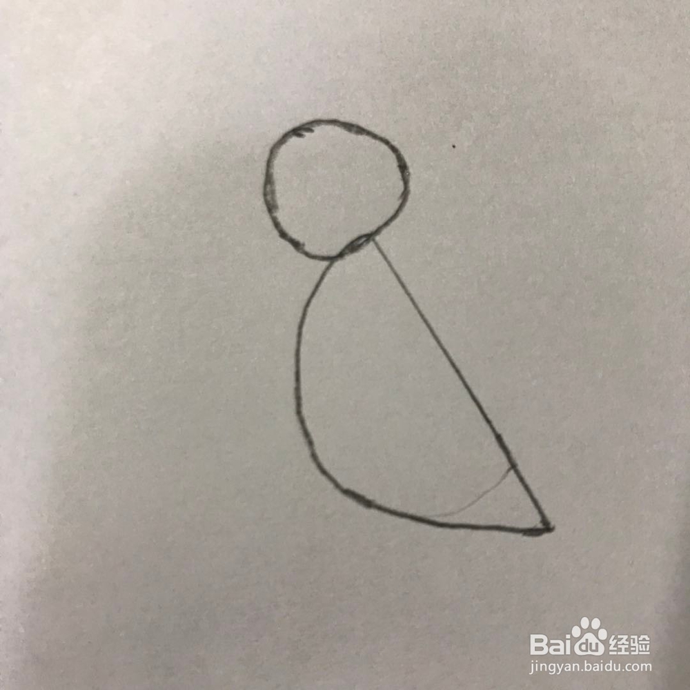 鸭子的简笔画的画法