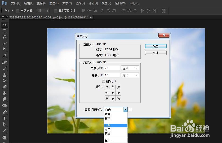 PS如何调整画布大小