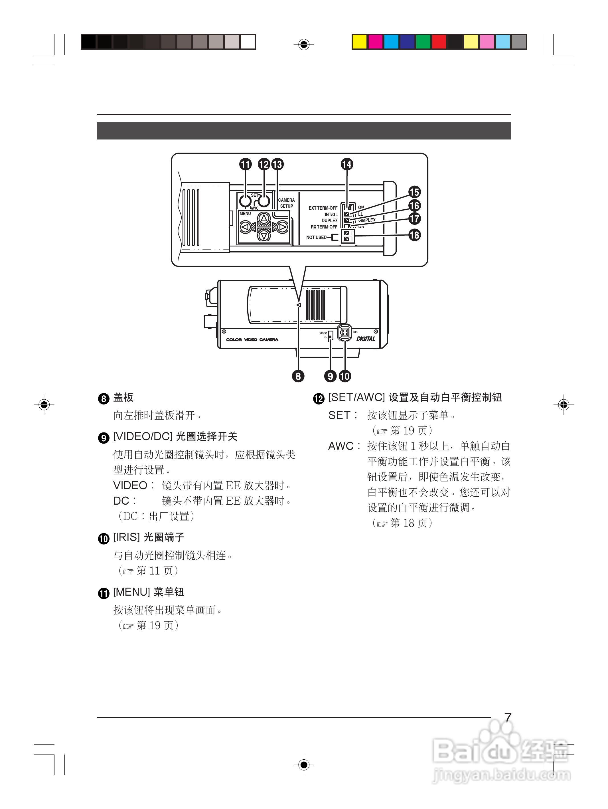 infinova V1033-1彩色视频摄像机使用说明书:[1]