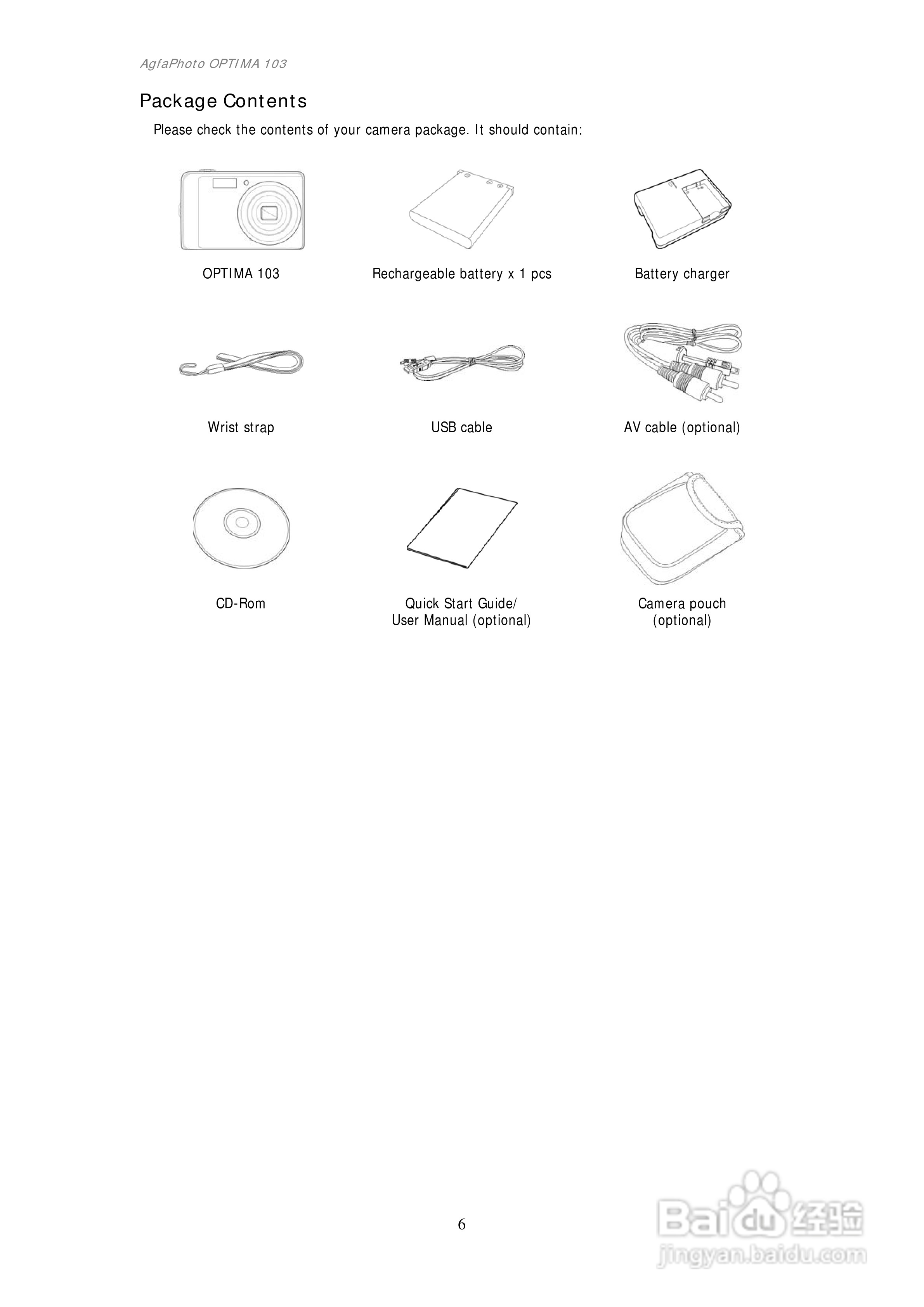 爱克发AgfaPhoto OPTIMA 103数码相机使用说明书:[1]