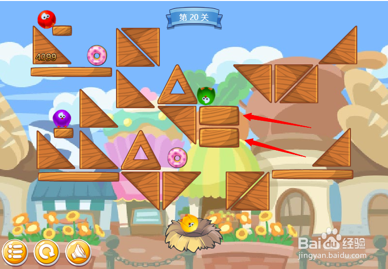 小游戏泡泡鸟历险记第20关
