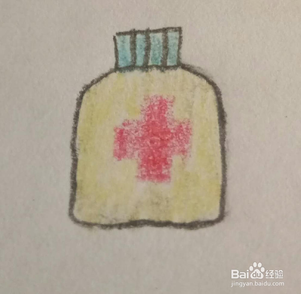 教你画儿童简笔画小药瓶