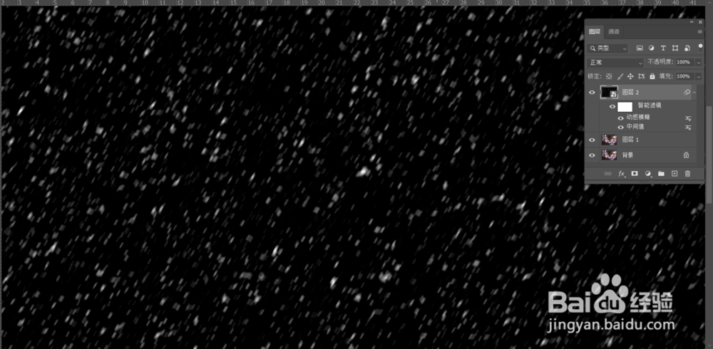 Ps把照片变成下雪场景的制作方法