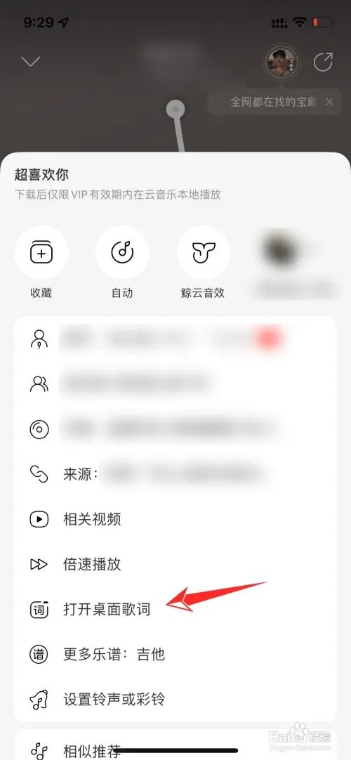 苹果手机网易云如何设置桌面歌词