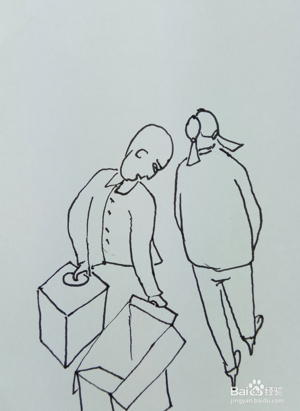 怎样画简笔画“装箱”